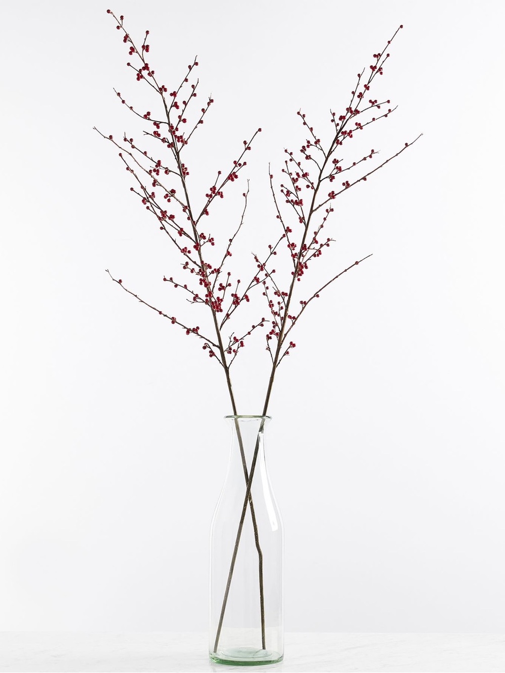 New Pottery Barn Faux Red Berry Branch, 45”